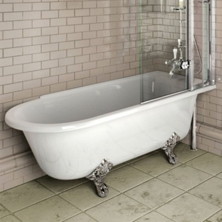 Burlington Hampton 170cm Showering Bath with Luxury Feet